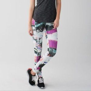 Lululemon Speed Tight III - tie dye abstract print leggings
